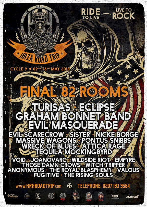 TICKETS TO RIDE AND ROCK: HRH ROAD TRIP 2018 ANNOUNCES ITS FINAL LINE-UP!